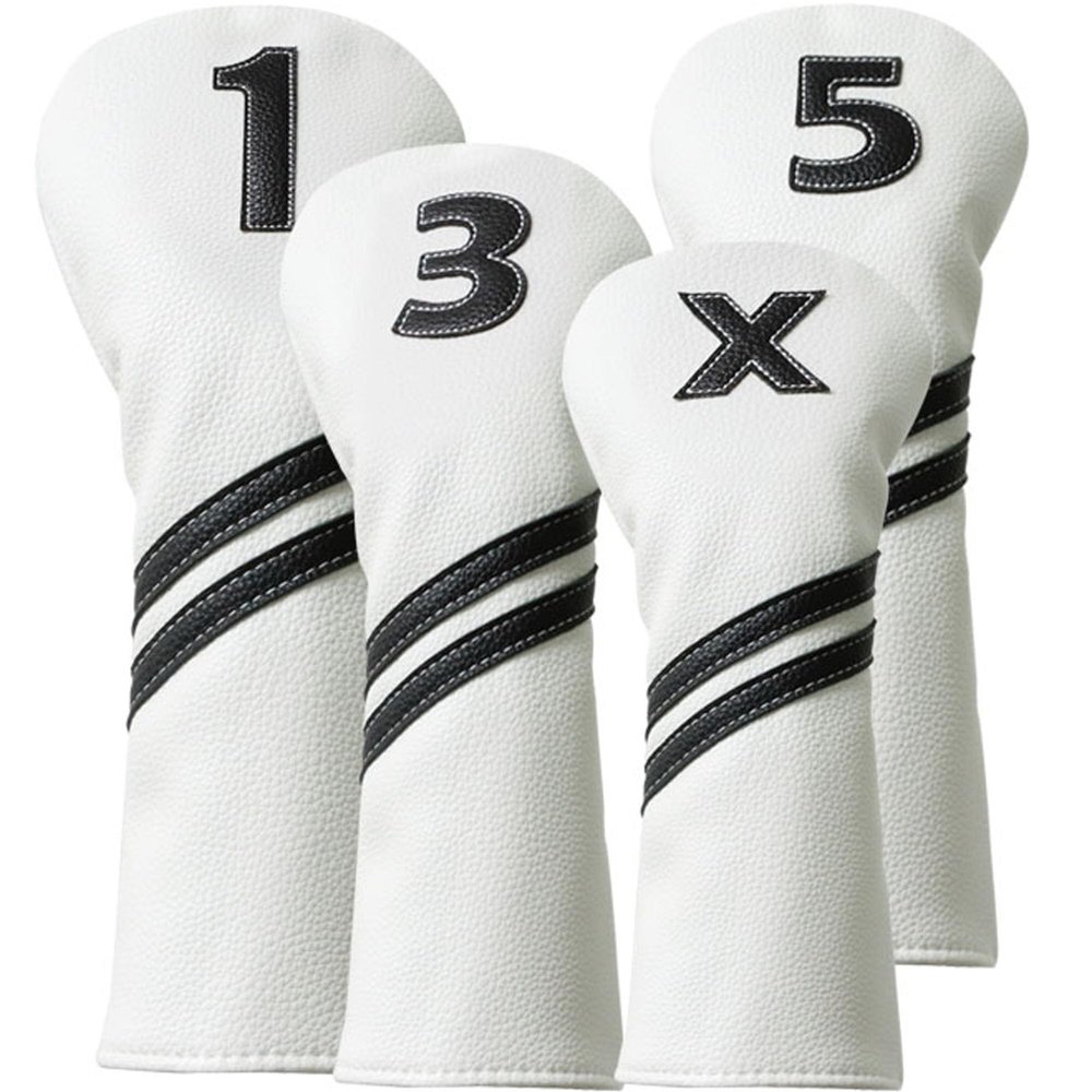 Golf Club Covers,4pcs Golf Head Covers for Woods and Driver Fairway Hybrids for Golf Clubs Women Men