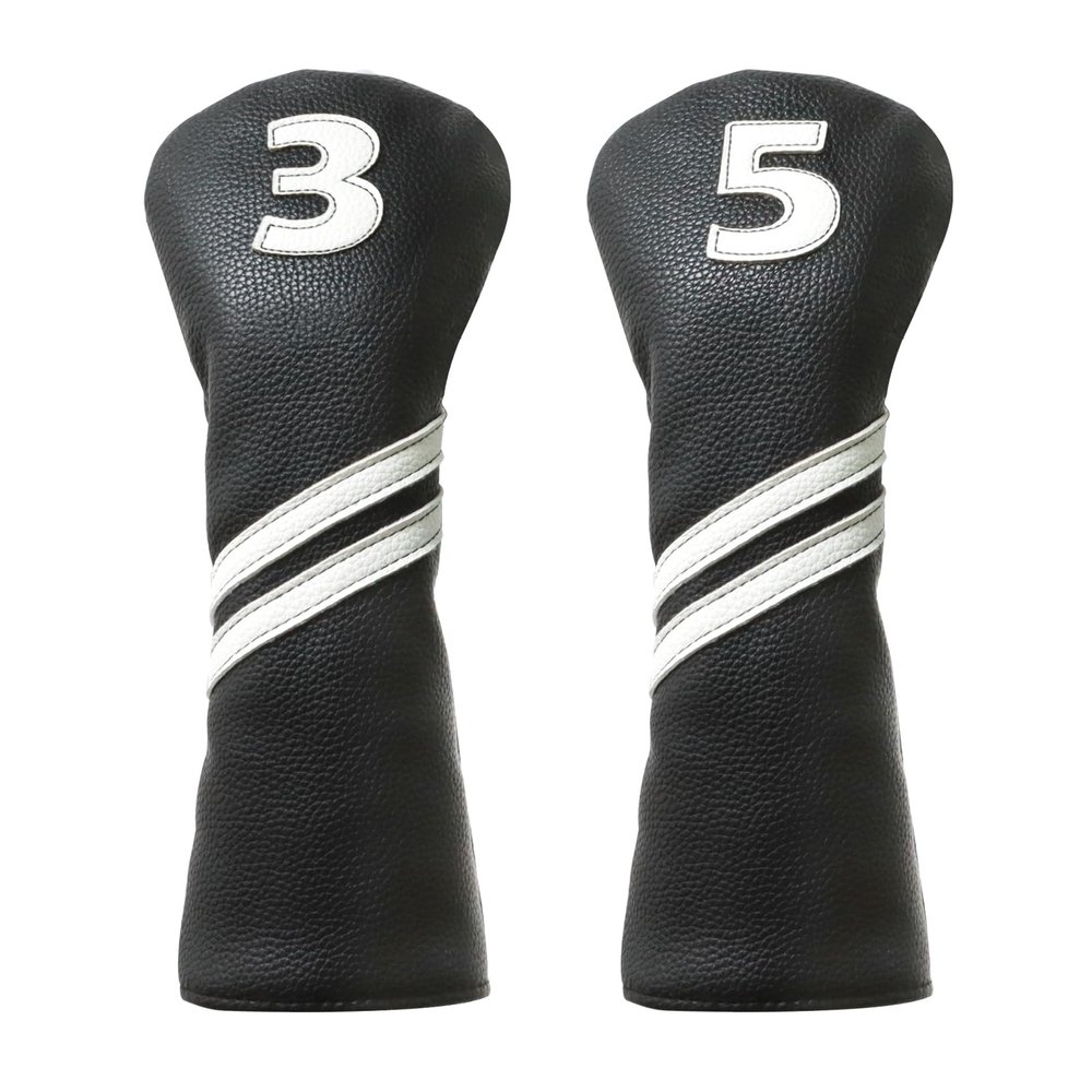 3 5 Wood Head Cover,PU Leather Fairway Wood Headcovers for Golf Clubs Women Men