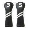 3 5 Wood Head Cover,PU Leather Fairway Wood Headcovers for Golf Clubs Women Men view 1