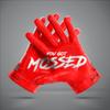 HIGHLIGHT FACTORY ATL G.O.A.T. You Got Mossed - Ultra Grip Football Gloves - Superior Grip, Breathable Design, for All Weather Conditions (Red, Youth Large) view 3