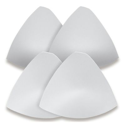 Brayx Bra Pads Inserts for Sports Bra, Swimsuit and Dress: Lightweight, Removable, Water Resistant, Machine Washable, White, G, 4 Pads
