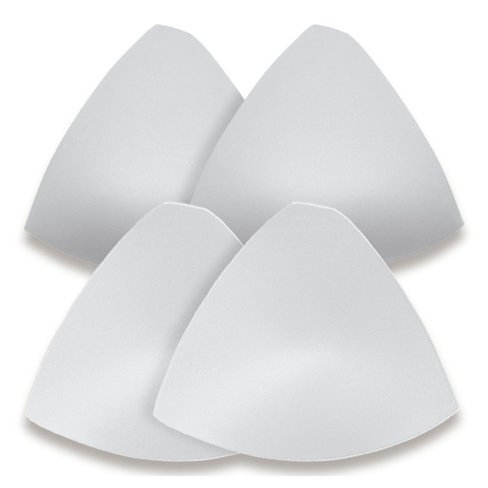 Brayx Bra Pads Inserts for Sports Bra, Swimsuit and Dress: Lightweight, Removable, Water Resistant, Machine Washable, White, G, 4 Pads