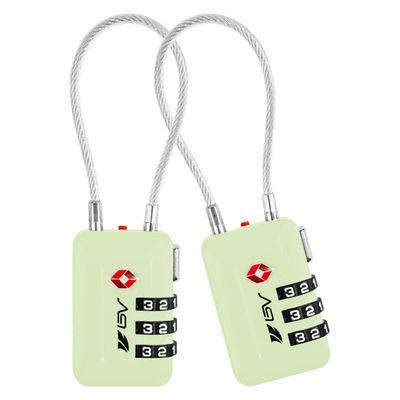 TSA Accepted Luggage Travel Lock, Set-Your-Own Combination Lock for School Gym Locker, Luggage Suitcase Baggage Locks, Filing Cabinets, Toolbox, Case (Mint Green, 2 Pack)