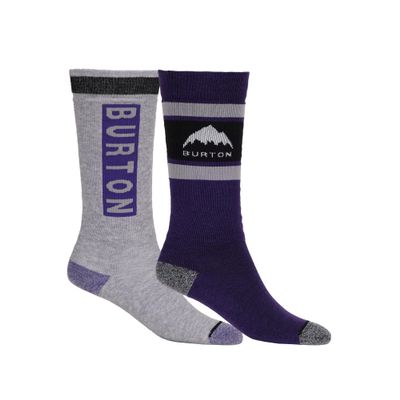 Burton Kids' Weekend Midweight Socks (2 Pack), Imperial Purple, XSS