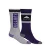 Burton Kids' Weekend Midweight Socks (2 Pack), Imperial Purple, XSS view 1