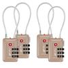 TSA Accepted Luggage Travel Lock, Set-Your-Own Combination Lock for School Gym Locker, Luggage Suitcase Baggage Locks, Filing Cabinets, Toolbox, Case (Titanium, 4 Pack) view 1