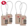 TSA Accepted Luggage Travel Lock, Set-Your-Own Combination Lock for School Gym Locker, Luggage Suitcase Baggage Locks, Filing Cabinets, Toolbox, Case (Titanium, 4 Pack) view 2