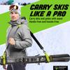 Gradient Fitness Shoulder Ski & Pole Carrier Strap, Snowboard & Downhill Skis Strap view 2