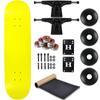 Moose Complete Skateboard Neon Yellow 7.5" with Black Trucks and Black Wheels view 1
