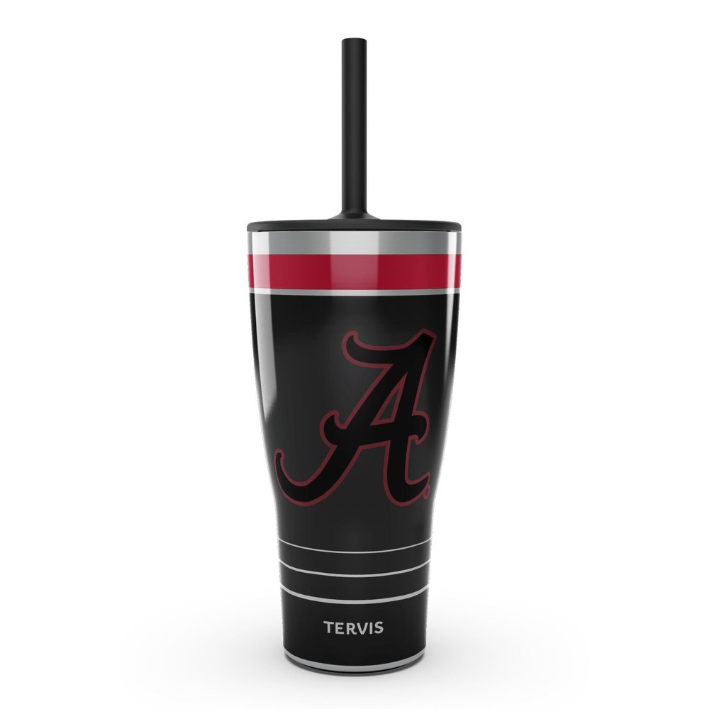 Tervis Traveler Alabama Crimson Tide - Night Game Triple Walled Insulated Tumbler Travel Cup Keeps Drinks Cold & Hot, 30oz with straw, Stainless Steel