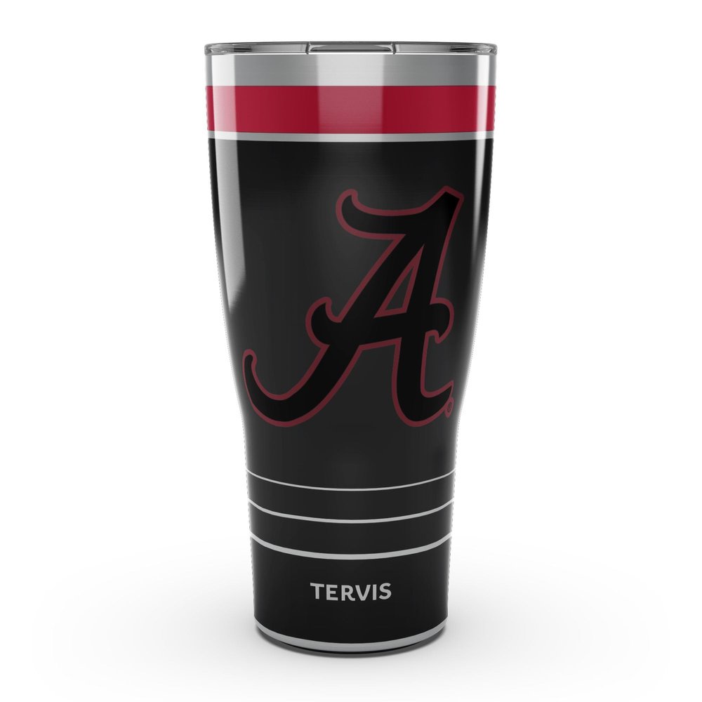 Tervis Traveler Alabama Crimson Tide - Night Game Triple Insulated Tumbler Travel Cup Keeps Drinks Cold & Hot, 30oz, Stainless Steel