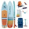 ISLE & Tommy Bahama Switch Inflatable Hybrid Kayak-Stand Up Paddle Board | 2in1 Bundle, Incl. Seat, Paddle, Pump, Travel Bag | 11.6 x 35.5 x 6 in - Max. 425 lbs - Sunset view 1