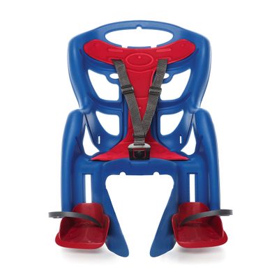 Child Bike Seat, Rack Mount with CLAMP, Child Bike Carrier, Child Seat for Bikes, Bicycle Child Seat Pepe, Mounts on Existing Bicycle Rack, Made in Italy (Blue)