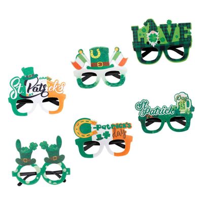 CAJDEOPYE 6pcs Glasses St. 's Day Eyeglasses Props Shamrock Felt Glasses Shamrock Eyeglasses Glasses for St. 's Day Funny Eyeglasses St. 's Day Decorations/190