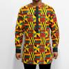 African Mens Shirt Traditional Long Sleeve Dashiki Print Cotton Wax Cloth Top V041 X-Large view 2