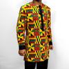 African Mens Shirt Traditional Long Sleeve Dashiki Print Cotton Wax Cloth Top V041 X-Large view 4