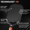 Pickleball Paddle, 3K Carbon Fiber Pickleball Paddle with Aero Throat, USA Pickleball Approved, 16MM Polypropylene Honeycomb Core, Textured Carbon Grit Surface view 2