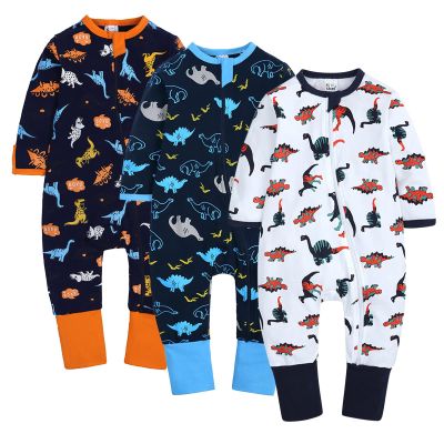 Betadog Baby Bodysuits Summer Long Sleeve Zipper Footless Rompers Boys' Blanket Rompers Jumpsuit Girls (Black, 2-3 Years)