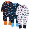 Betadog Baby Bodysuits Summer Long Sleeve Zipper Footless Rompers Boys' Blanket Rompers Jumpsuit Girls (Black, 2-3 Years) view 1