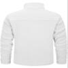 TACVASEN Fleece Lined Jacket Men Zip Up Lightweight Winter Coats Windproof Military Tactical Jacket with Pocket Casual Hiking Athletic White M view 3