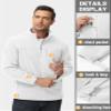 TACVASEN Fleece Lined Jacket Men Zip Up Lightweight Winter Coats Windproof Military Tactical Jacket with Pocket Casual Hiking Athletic White M view 4