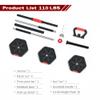 VIVITORY Dumbbell Sets Adjustable Weights, Free Weights with Connector, Non-Rolling Adjustable Dumbbell Set, Barbell for Home Gym, Hexagon, Cement Mixture view 2
