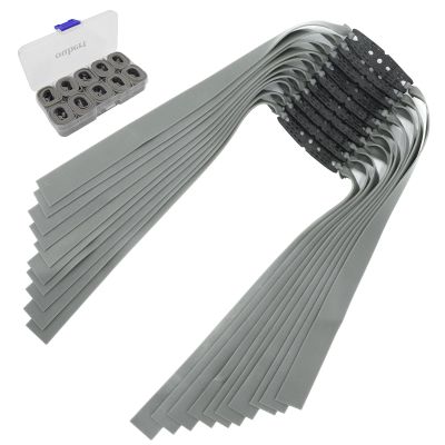 10Pcs Slingshot Rubber Bands 1mm Flat Rubber Bands with A Storage Box Slingshot Replacement Bands Catapult Bands for Target Practice