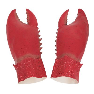 Beisto Halloween Funny Gloves Latex Giant Lobster Crab Claws Gloves Adults Cosplay Party Costume Hand Play Game Props Accessories