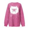 Breast Cancer Shirts for Women Pink Ribbon Long Sleeve Crewneck Sweatshirts Causal Fashion Supporter Survivor Top Tee breast cancer awareness items women's tops, tees & blouses Pink XL view 2