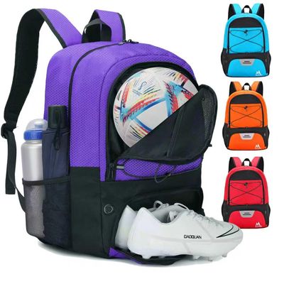 Hsmihair Soccer Bag-Soccer Backpack&Backpack for & Football Volleyball & Basketball,with Ball Compartment and Separate Cleat (Purple)