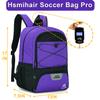 Hsmihair Soccer Bag-Soccer Backpack&Backpack for & Football Volleyball & Basketball,with Ball Compartment and Separate Cleat (Purple) view 2