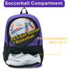 Hsmihair Soccer Bag-Soccer Backpack&Backpack for & Football Volleyball & Basketball,with Ball Compartment and Separate Cleat (Purple) view 3