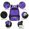 Hsmihair Soccer Bag-Soccer Backpack&Backpack for & Football Volleyball & Basketball,with Ball Compartment and Separate Cleat (Purple) view 4