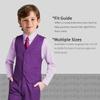 Boys Suit Kids Prom Suits Vest and Pants Set for Toddler Boy Slim Fit Purple Tuxedo Suit 4T Wedding Ring Bearer Outfit Dress Clothes view 3