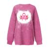 Breast Cancer Shirts for Women Pink Ribbon Long Sleeve Crewneck Sweatshirts Causal Fashion Supporter Survivor Top Tee breast cancer awareness shirt western shirts for women Pink 2X view 2