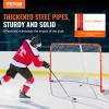 VEVOR Street Hockey Net, Indoor Outdoor Steel Hockey Goal, Official Regulation Pro Hockey Training Goal Set, Portable Hockey Goal with Net, Easy Assemble, 72" x 48", White/Red view 2