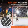 VEVOR Street Hockey Net, Indoor Outdoor Steel Hockey Goal, Official Regulation Pro Hockey Training Goal Set, Portable Hockey Goal with Net, Easy Assemble, 72" x 48", White/Red view 4