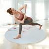 ABREEZE Irregular Large Flower Meditation Mat Non Slip Round Pilates Yoga Mat Natural Rubber with Sueded Surface Exercise Mat view 2