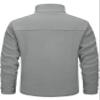 TACVASEN Men's Winter Fleece Jacket Zip Up Warm Tactical Jacket with Pockets Lightweight Coats Polar Fleece Casual Hiking Outdoor Hunting Light Grey L view 3