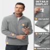 TACVASEN Men's Winter Fleece Jacket Zip Up Warm Tactical Jacket with Pockets Lightweight Coats Polar Fleece Casual Hiking Outdoor Hunting Light Grey L view 4