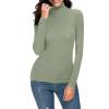 Women's Cloud Feeling Long Sleeve Shirts with Thumb Hole for Women Mock Neck Yoga T-Shirts Workout Tops 2024 view 2