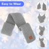Abeillo Warm Kids Winter Knit Scarves Soft Knitted Neck Warmer Scarf Warm Scarves Wrap for Boys Girls(Grey) view 4
