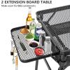 Thallike Portable Folding Grill Table, Lightweight Height Adjustable,Camping Picnic Table with Mesh Desktop and Mesh Bag for Outdoor for Picnic,Camping,BBQ,Beach (3.8 * 1.3FT) view 3