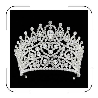 Extra Large Tiaras 5" Tall Pageant Crowns Oversized for Women Clear Austrian Crystal Tiara Silver Homecoming Queen Crown Big Rhinestone Headpiece for Birthday Prom Quinceanera Wedding (B-Silver)