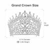 Extra Large Tiaras 5" Tall Pageant Crowns Oversized for Women Clear Austrian Crystal Tiara Silver Homecoming Queen Crown Big Rhinestone Headpiece for Birthday Prom Quinceanera Wedding (B-Silver) view 4