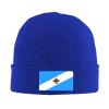 Flag of Madison Wisconsin Beanie Hat for Men Women Winter Warm Knit Hats Ski Hat Skull Cap Blue view 2