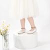Otter MOMO Toddler/Little Girls Flower Girl Ballerina Flats Shoes Slip-on School Party White Dress Shoes Size 8 view 4