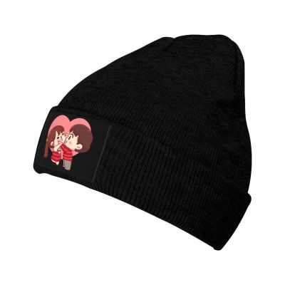 MULIHU Cute Boy Pinching His Girlfriend's Cheek Beanie Hat for Men Women Winter Warm Knit Hats Ski Hat Skull Cap Black