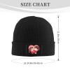 MULIHU Cute Boy Pinching His Girlfriend's Cheek Beanie Hat for Men Women Winter Warm Knit Hats Ski Hat Skull Cap Black view 3