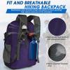 IGOLUMON Hiking Backpack 40L Packable Lightweight Camping Backpack Men Women Waterproof Hiking Daypack Outdoor Travel Daypack,Purple view 4